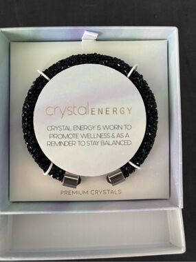 Crystal Energy Black Sparkle Wrap Bracelet. Stay Balanced.